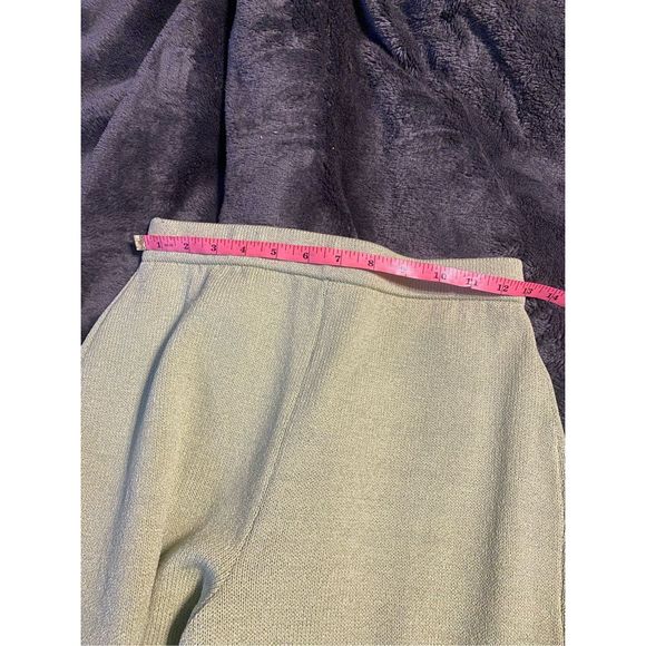 St. John Light Green Knit Wide Leg Pants Size 4 - Picture 2 of 10